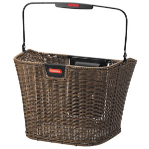 KLICKFIX Vorderradkorb Structura braun